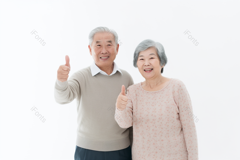 老年夫妇退休形象竖起大拇指背景图,高清,摄影图,摄影图片,图片大全,摄影图免费下载